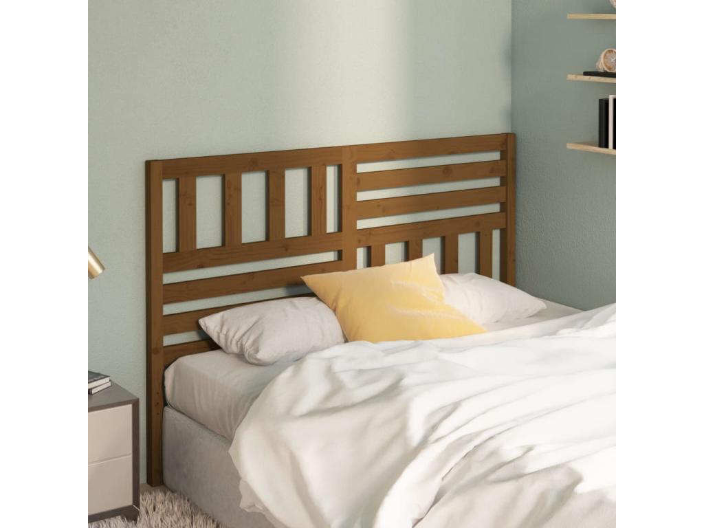 Solid Wood, Headboard, 146 X 4 X 100 cm, Brown