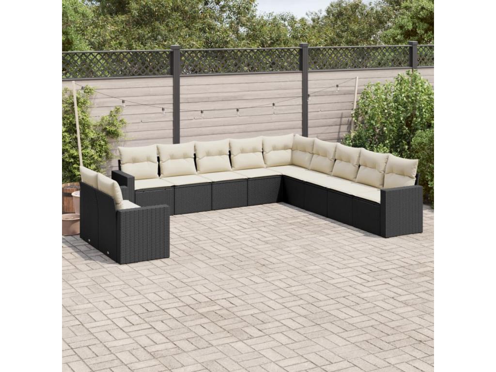 Woven Resin, Outdoor Furniture Set, Black