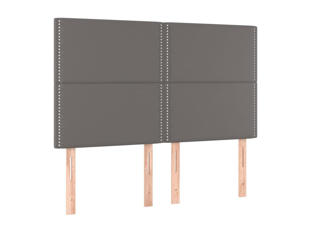 Faux Leather, Bed Base, 140 X 200 cm, Gray