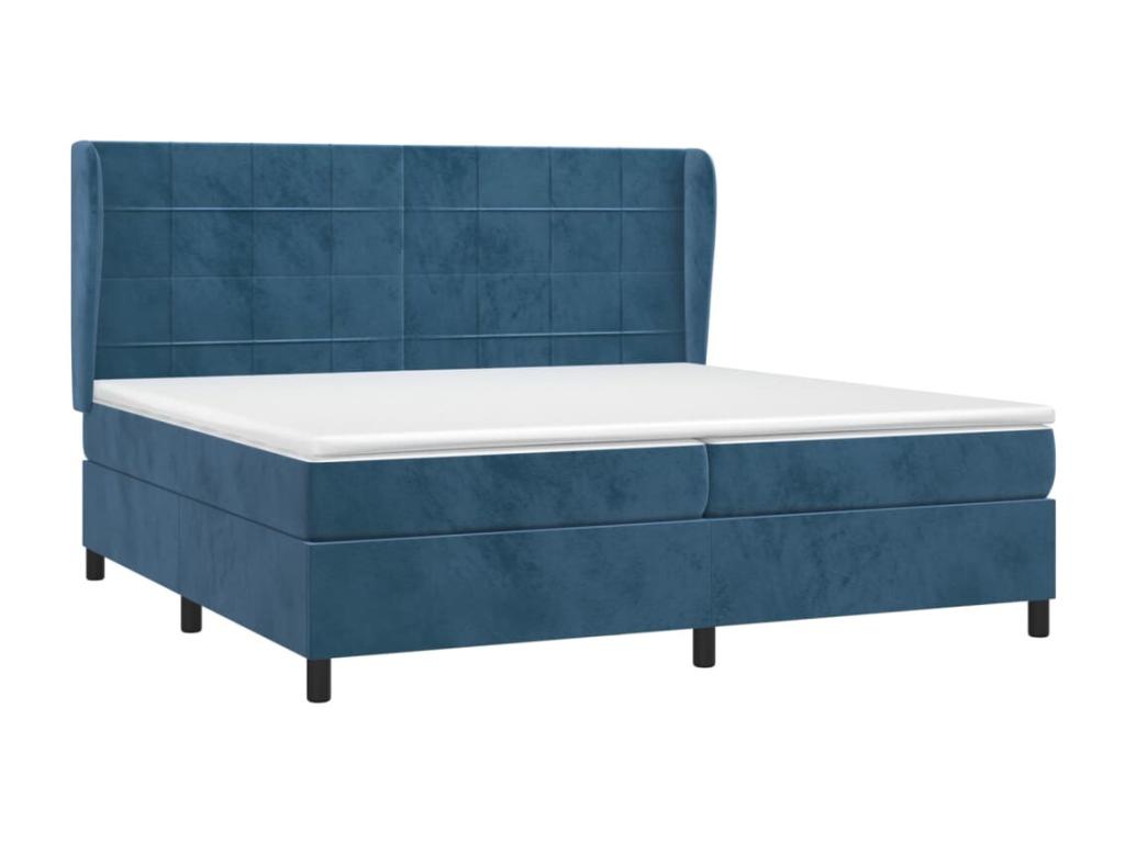 Velvet, Bed Base, 200 X 200 cm, Blue