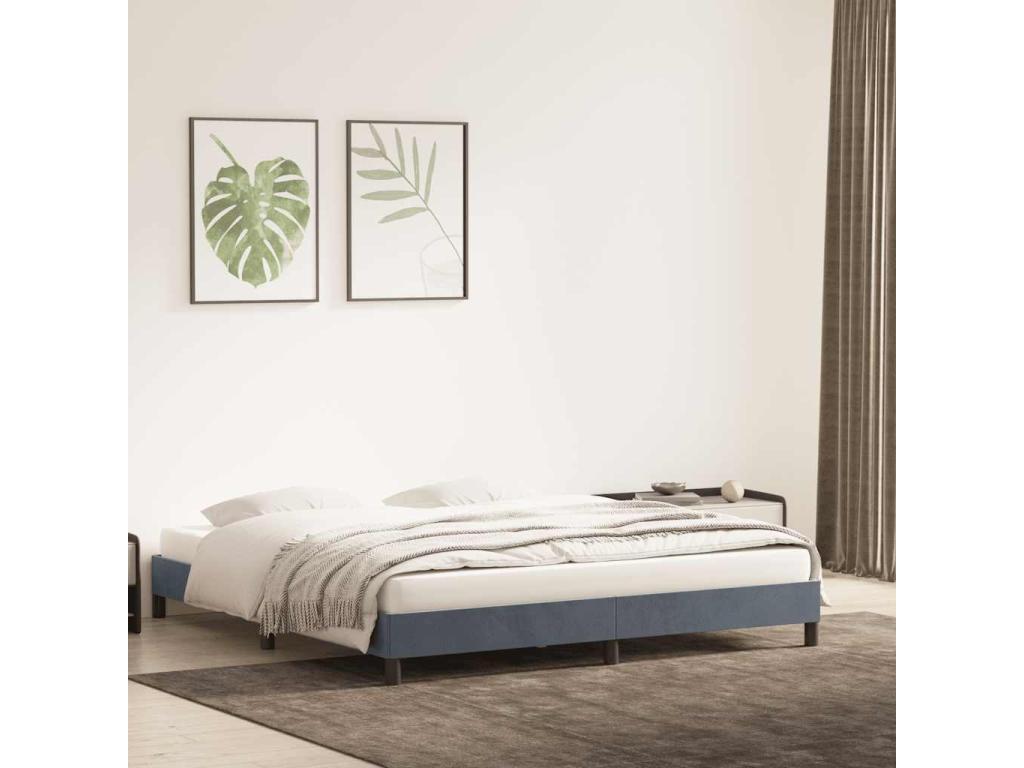 Velvet, Bed Frame, 200 X 210 cm, Gray