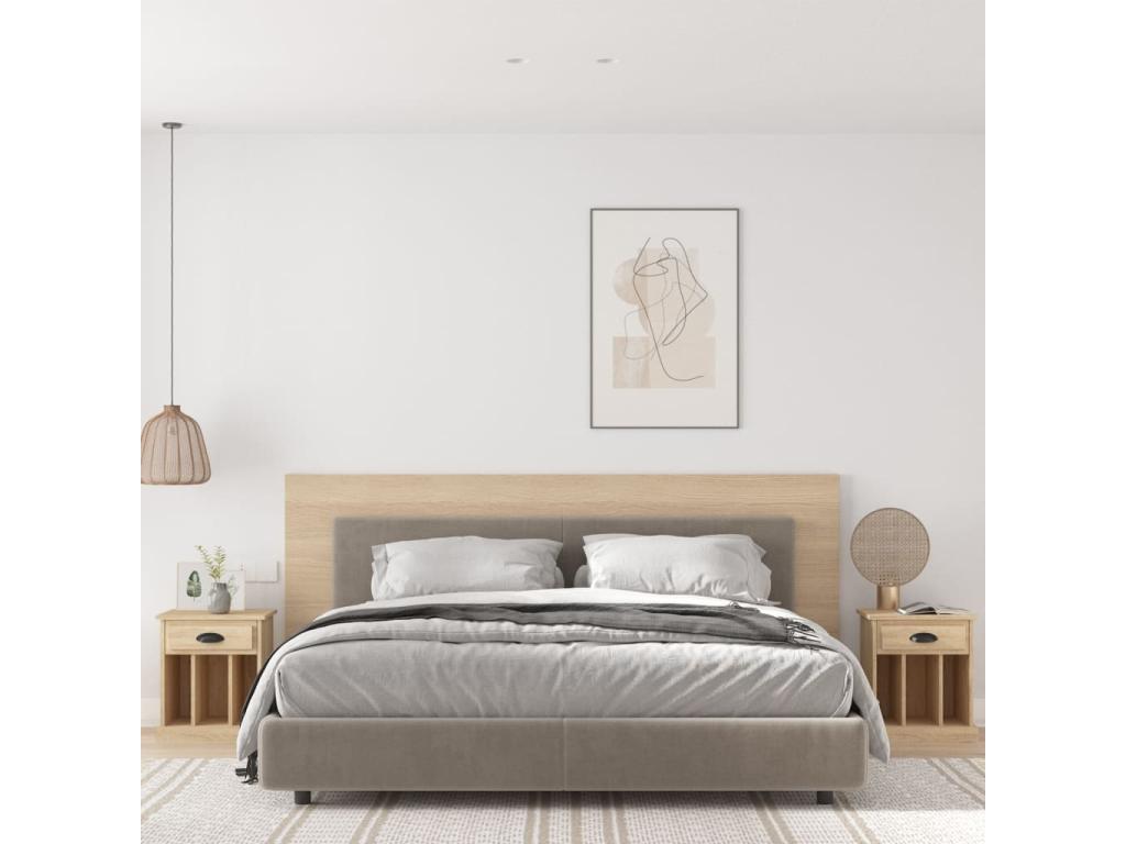 Oak Wood, Nightstand, 43 X 36 X 50 cm, Brown