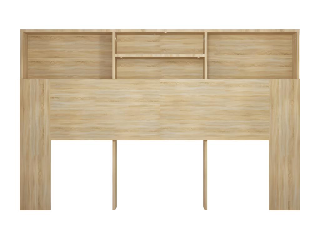 Oak Wood, Headboard, 160 X 19 X 103.5 cm, Brown