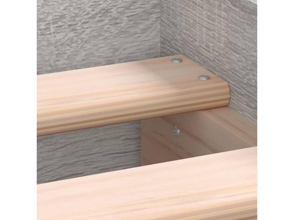 Bed Frame, 140 X 190 cm, Gray