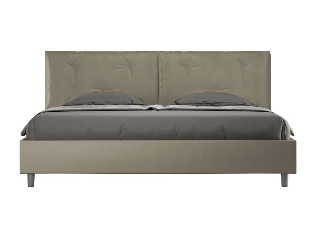 Faux Leather, Bed Base, Brown