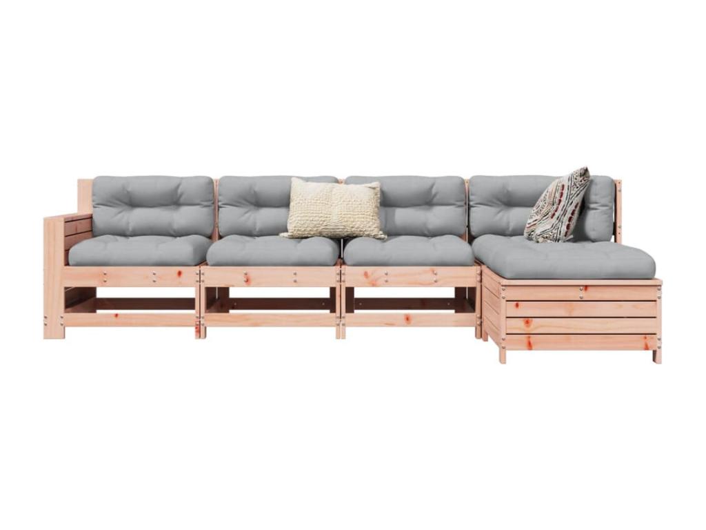 Solid Wood, Outdoor Furniture Set, Brown