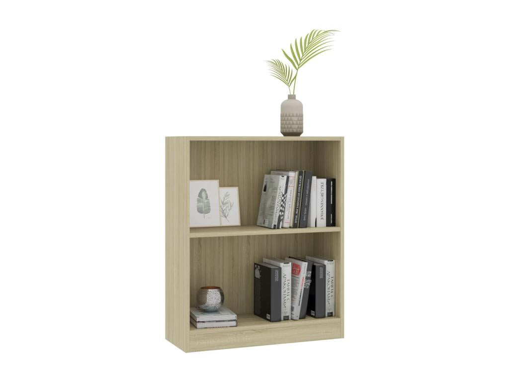 Oak Wood, Bookcase, 60 X 24 X 74.5 cm, Brown