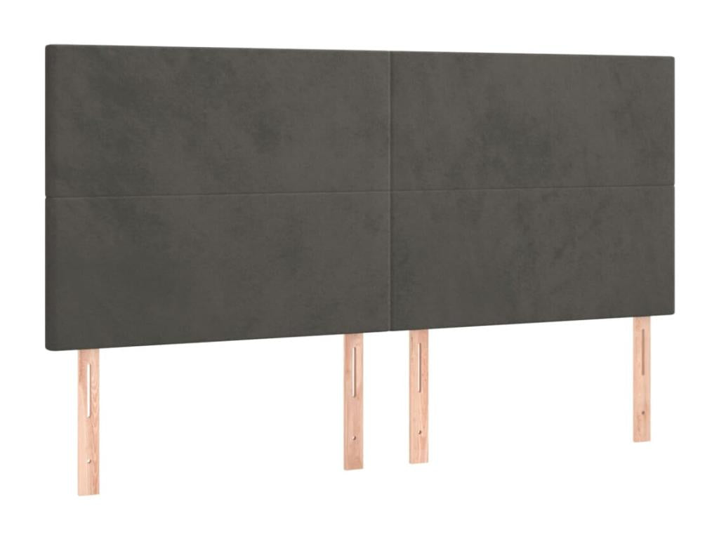 Velvet, Headboard, 180 X 5 X 118/128 cm, Gray