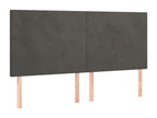 Velvet, Headboard, 180 X 5 X 118/128 cm, Gray
