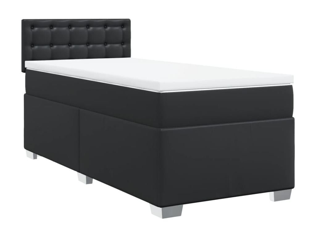 Faux Leather, Bed Base, 100 X 200 cm, Black