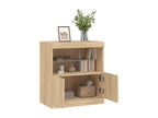 Oak Wood, Sideboard, 60 X 37 X 67 cm, Brown
