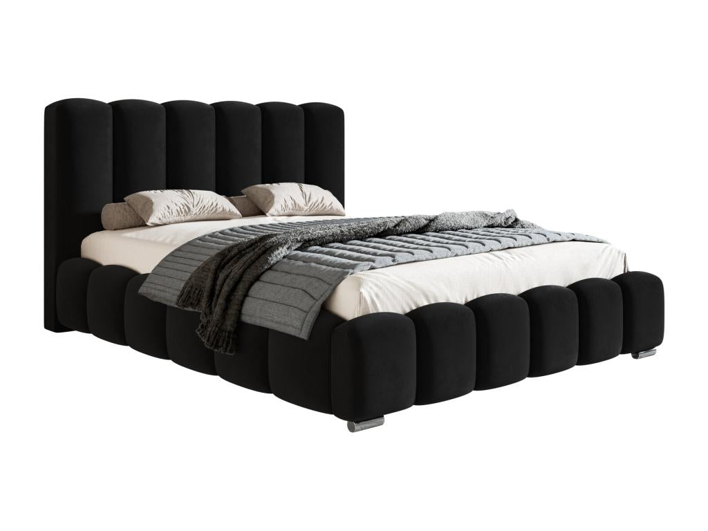 Velvet, Bed Base, 140 X 200 cm, Black