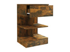 Oak Wood, Nightstand, 40 X 35 X 65 cm, Brown