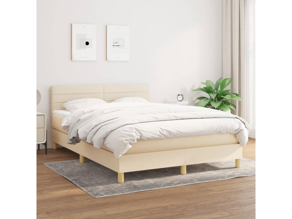 Fabric, Bed Base, 140 X 200 cm, Cream