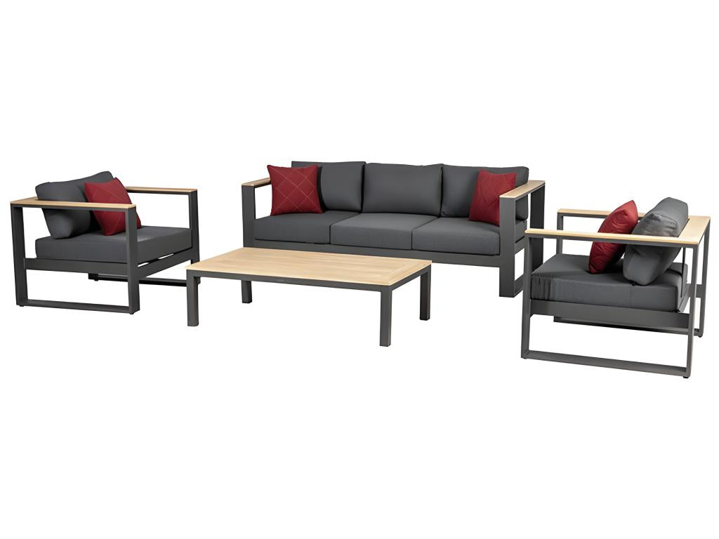 Aluminum, Outdoor Furniture Set, Gray