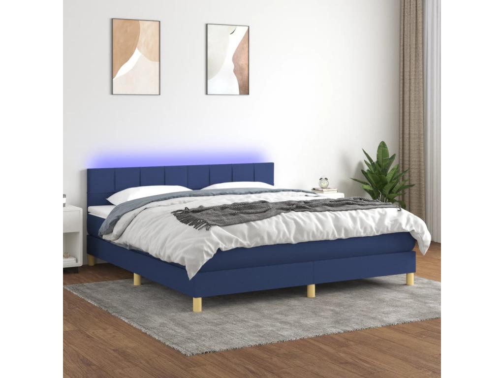 Fabric, Bed Base, 180 X 200 cm, Blue