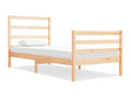 Pine Wood, Bed Frame, 90 X 190 cm, Brown