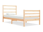 Pine Wood, Bed Frame, 90 X 190 cm, Brown