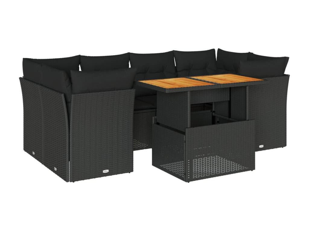 Woven Resin, Outdoor Furniture Set, Black
