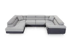Fabric, Sofa, White, Gray, Dark
