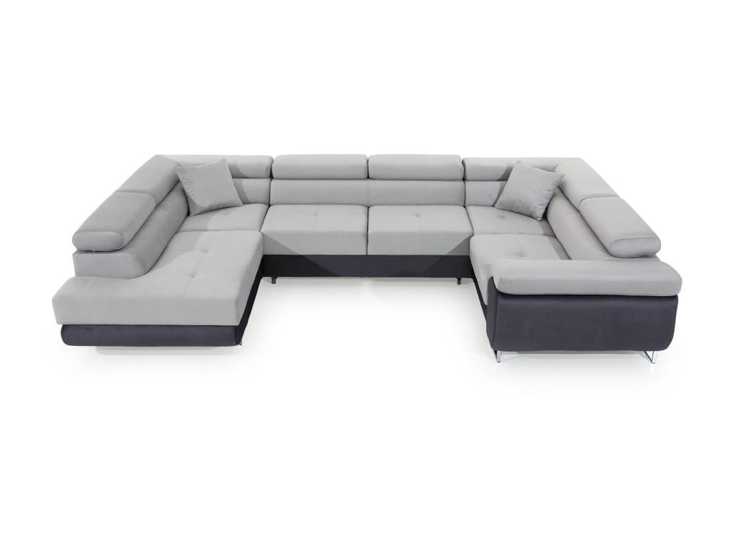 Fabric, Sofa, White, Gray, Dark