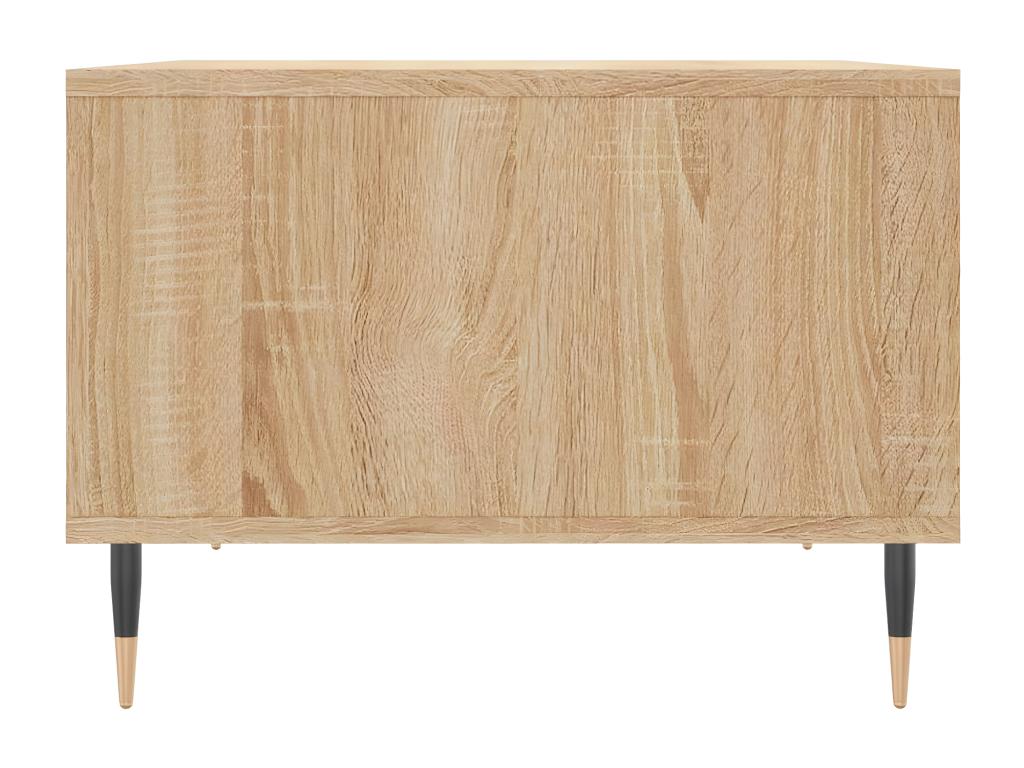 Oak Wood, Coffee Table, 60 X 50 X 36.5 cm, Brown