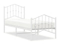 Metal, Bed Frame, 75 X 190 cm, White