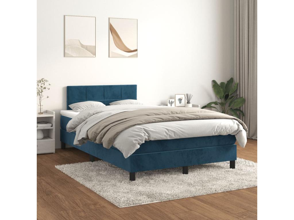 Velvet, Bed Base, Blue