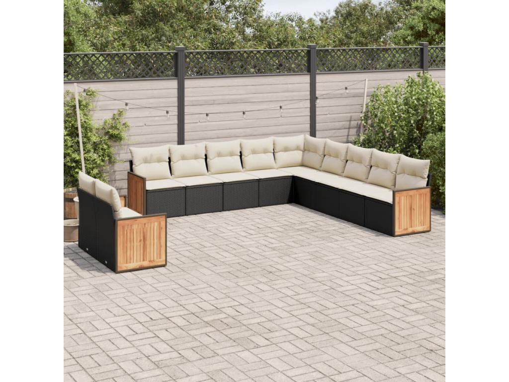 Woven Resin, Outdoor Furniture Set, Black