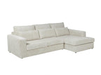 Velvet, Sectional Sofa, Beige