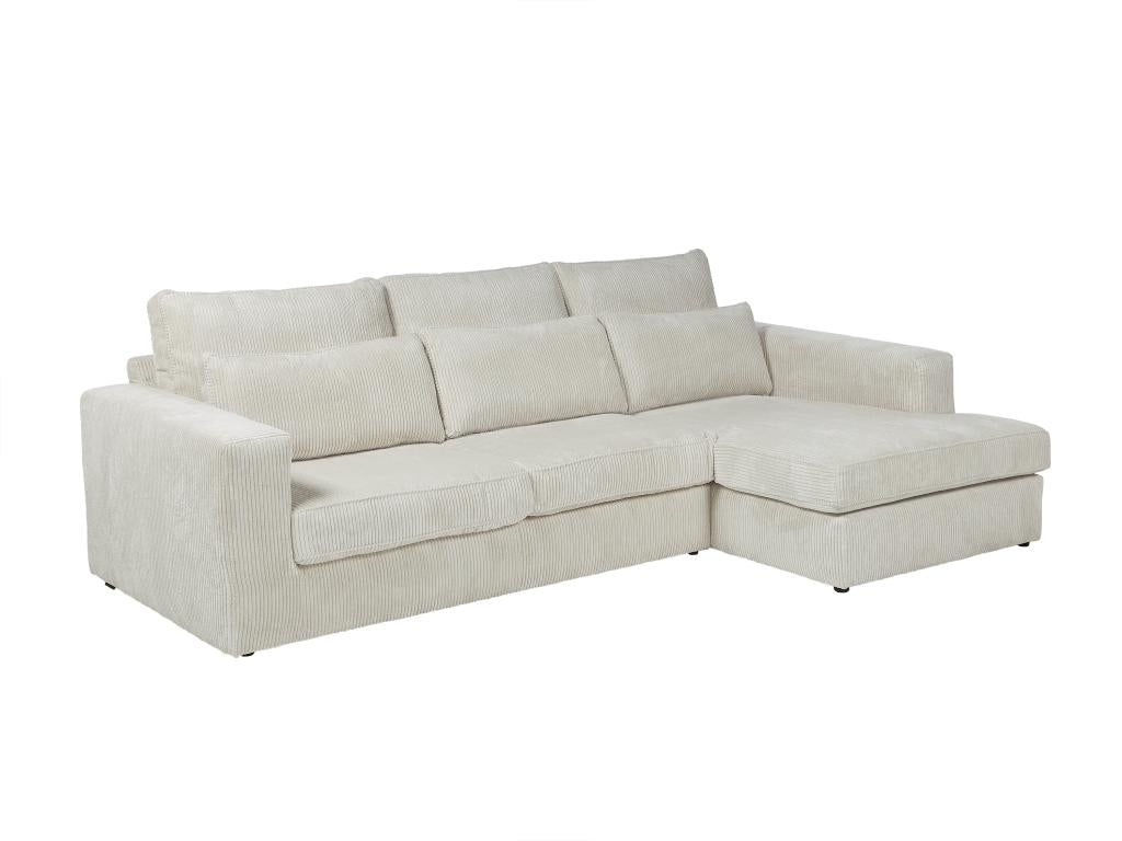 Velvet, Sectional Sofa, Beige