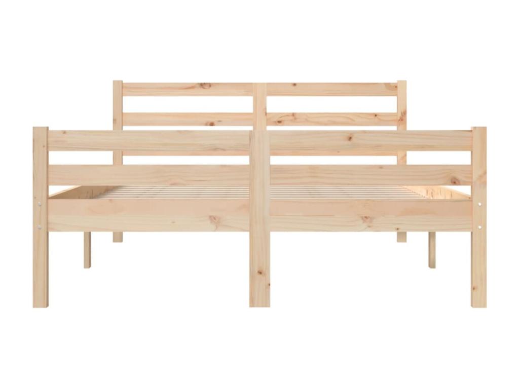 Solid Wood, Bed Frame, 140 X 200 cm, Brown