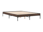 Oak Wood, Bed Frame, 150 X 200 cm, Brown