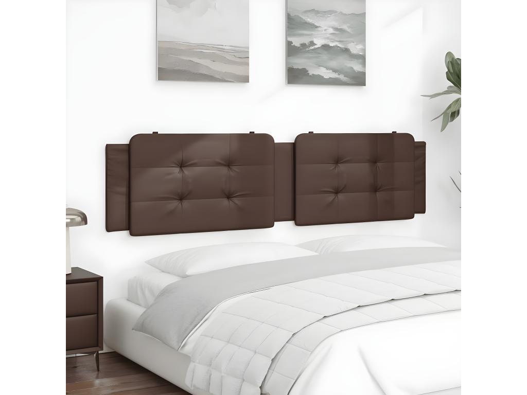 Faux Leather, Headboard, Brown