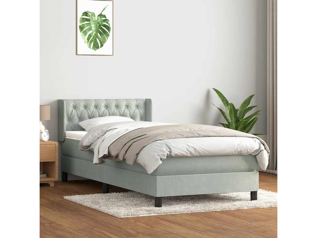 Velvet, Bed Base, 90 X 210 cm, Gray