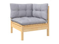Pine Wood, Outdoor Furniture Set, Gray