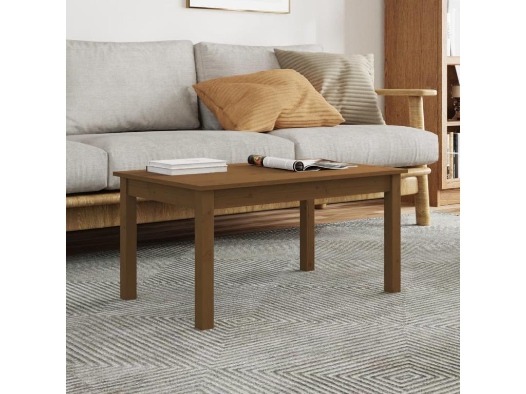 Solid Wood, Coffee Table, 80 X 50 X 40 cm, Brown