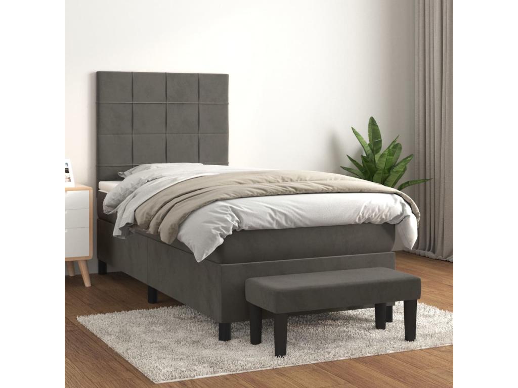 Velvet, Bed Base, 90 X 200 cm, Gray
