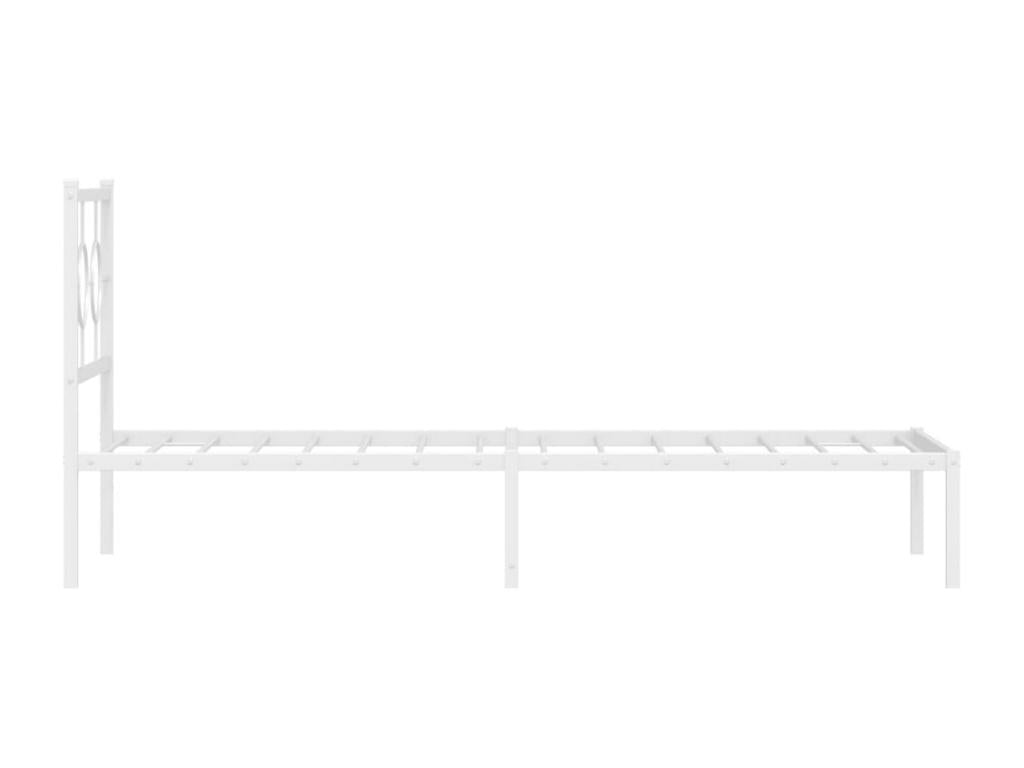 Metal, Bed Frame, White