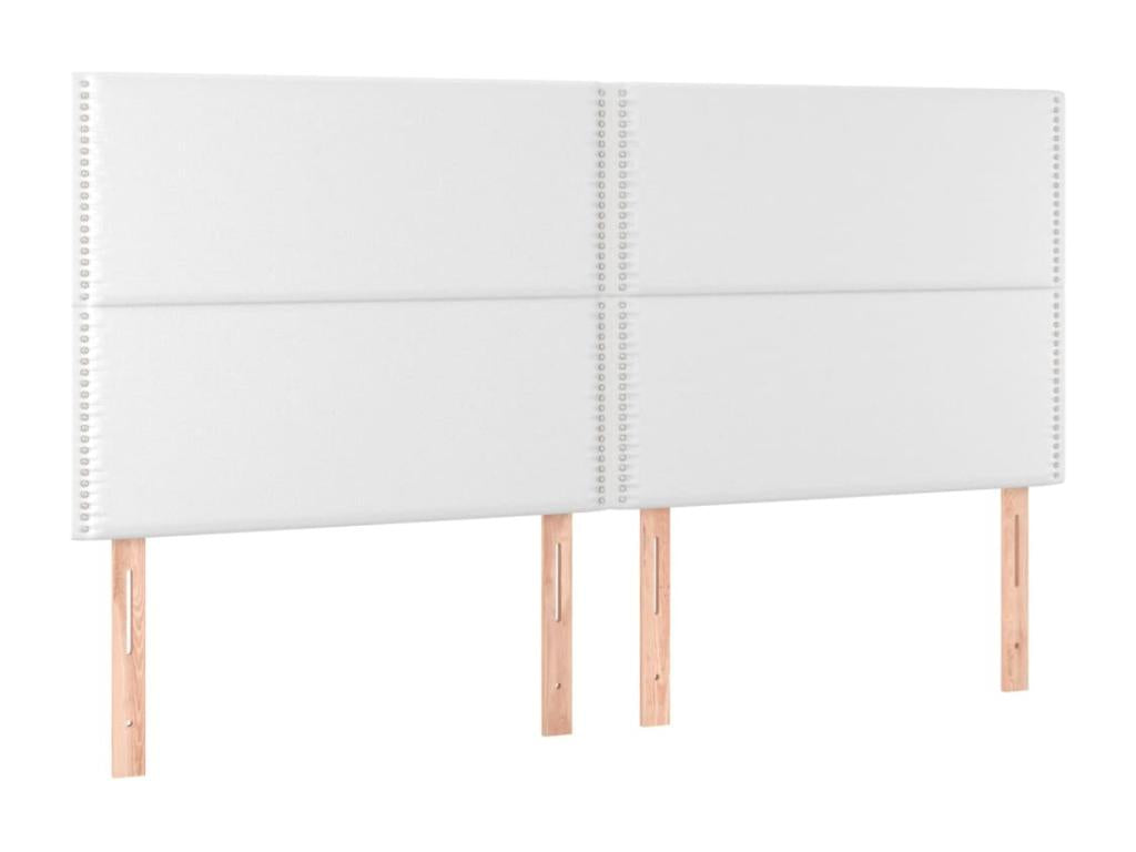 Faux Leather, Bed Base, 200 X 200 cm, White