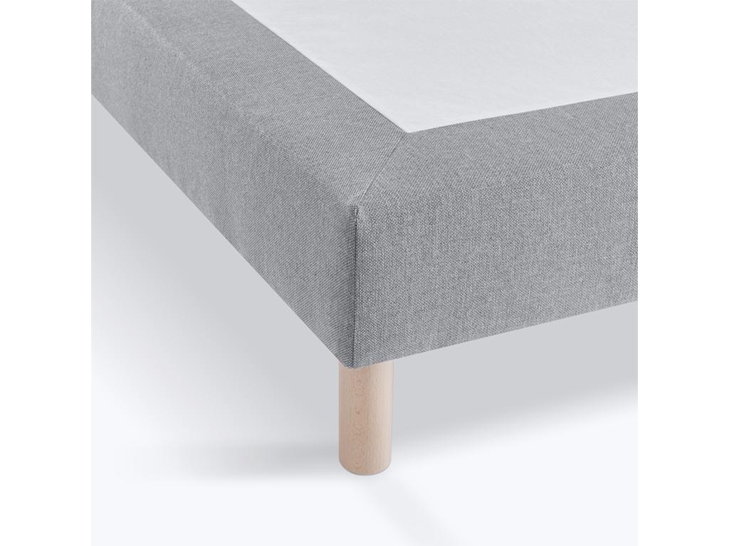 Solid Wood, Bed Base, 90 X 190 cm, Gray