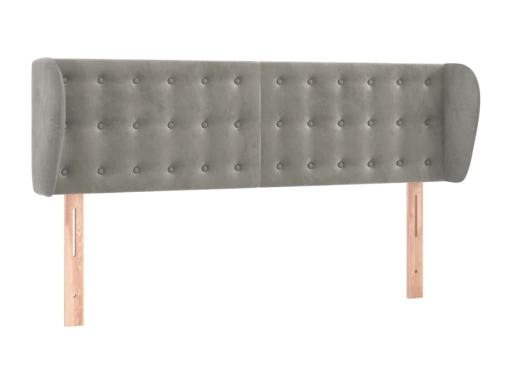 Velvet, Headboard, 147 X 23 X 78/88 cm, Gray