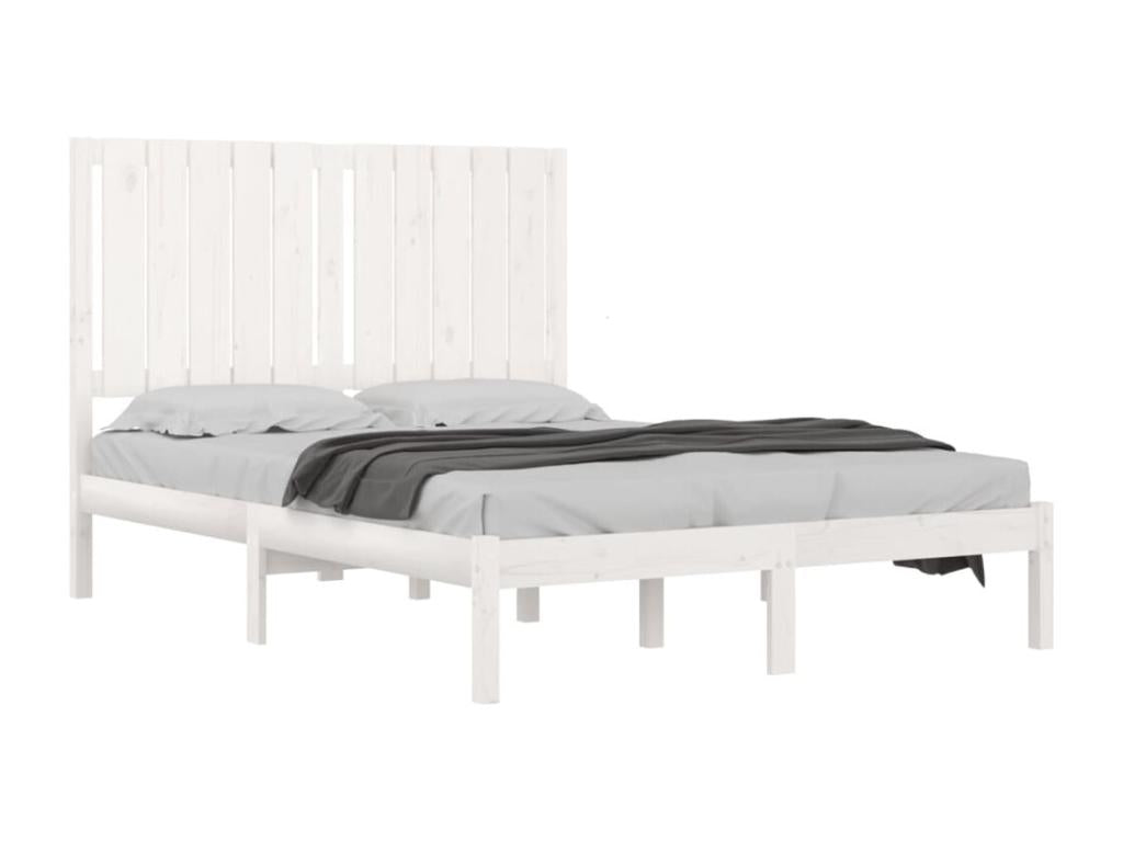 Solid Wood, Bed Frame, 120 X 190 cm, White