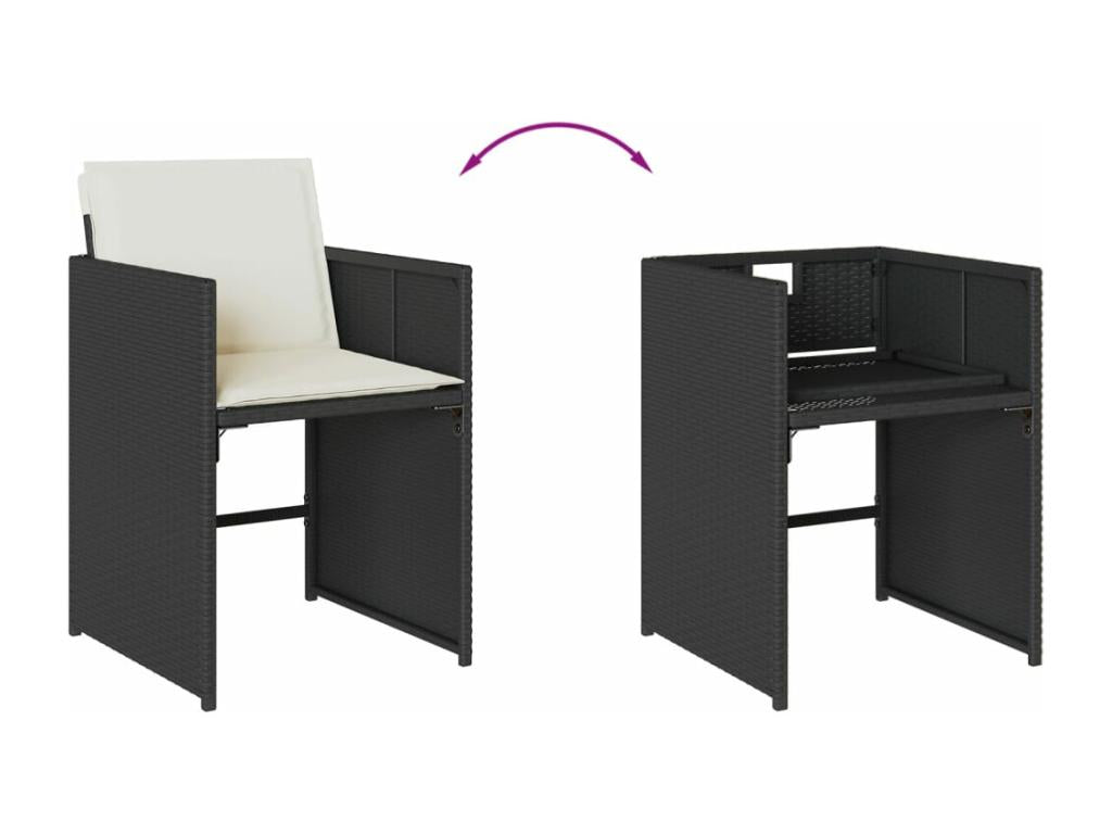 Woven Resin, Outdoor Furniture Set, Black