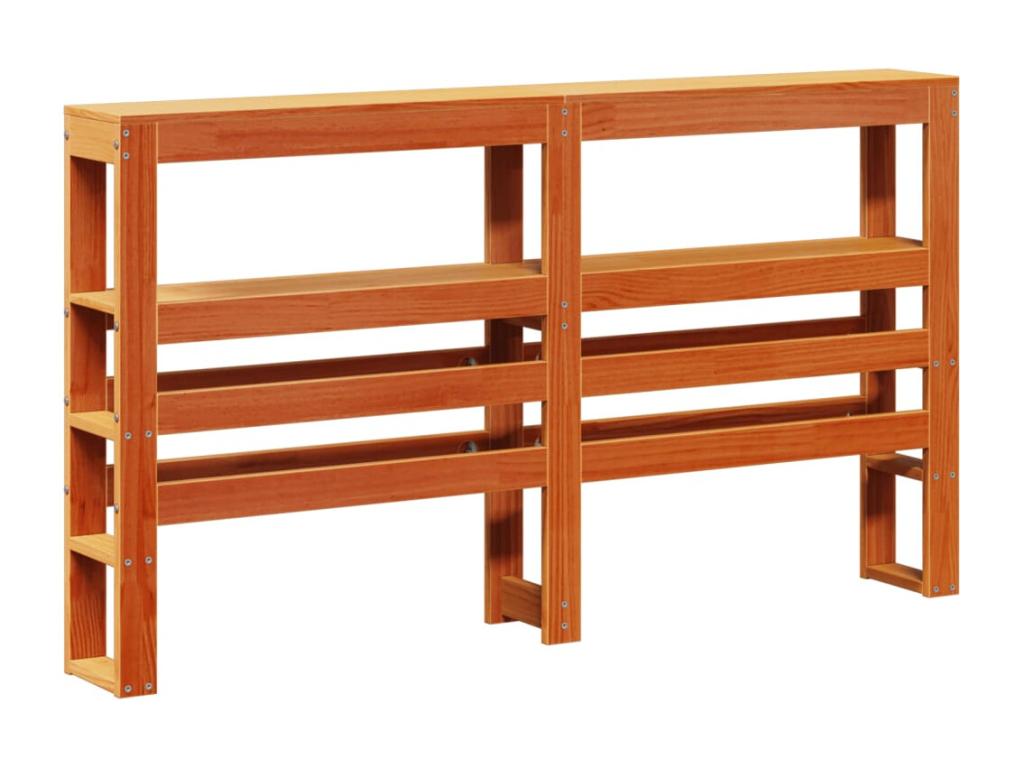 Pine Wood, Bed Frame, 140 X 190 cm, Brown