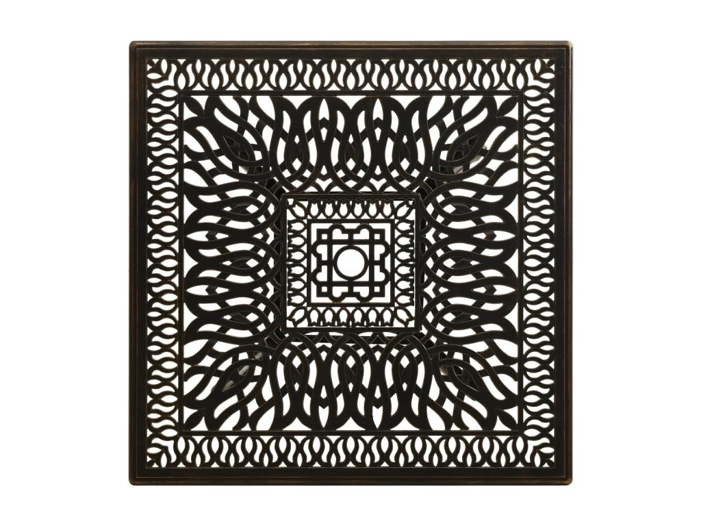 Aluminum, Table, 90 X 90 X 73 cm, Brown