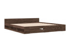 Oak Wood, Bed Frame, 200 X 200 cm, Brown