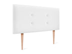 Faux Leather, Headboard, 110 X 105 cm, White
