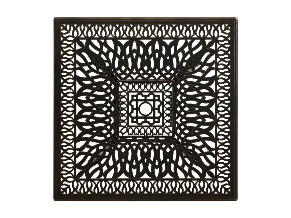 Aluminum, Table, 90 X 90 X 73 cm, Brown