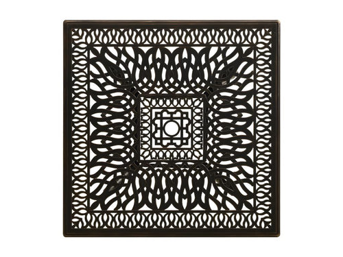 Aluminum, Table, 90 X 90 X 73 cm, Brown